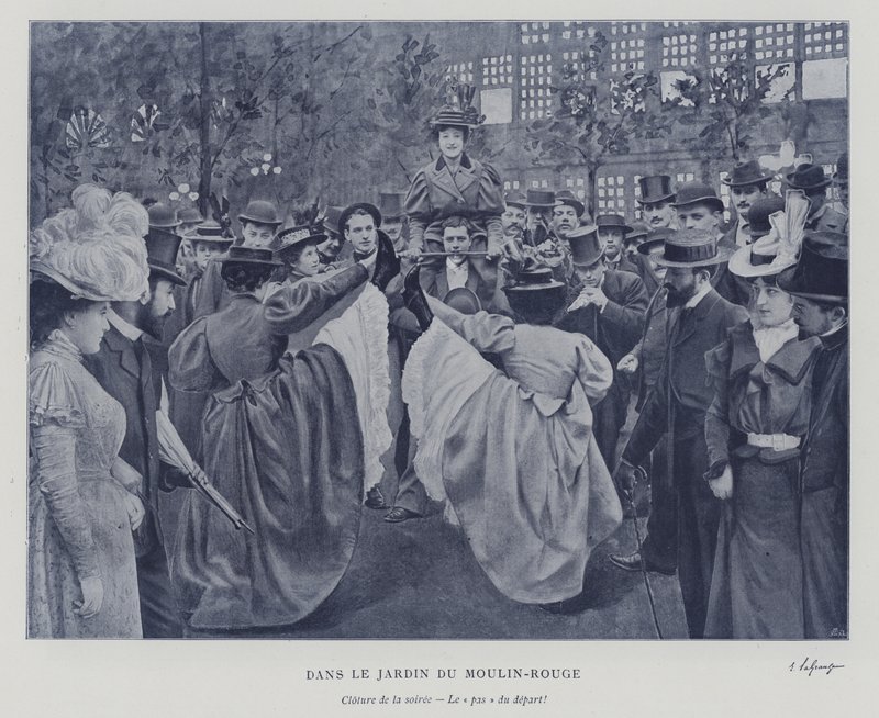 In de tuin van de Moulin Rouge, Parijs door French Photographer