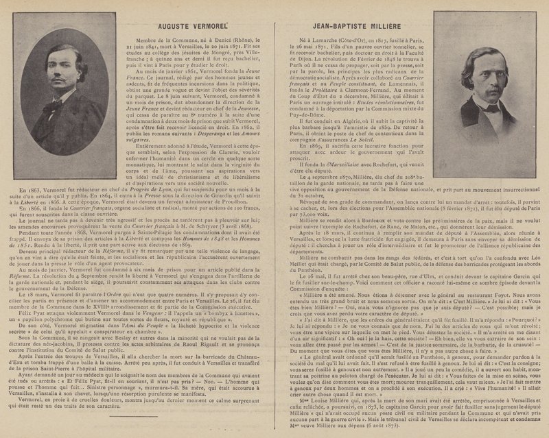 De Commune van Parijs, Auguste Vermorel, Jean-Baptiste Milliere door French Photographer