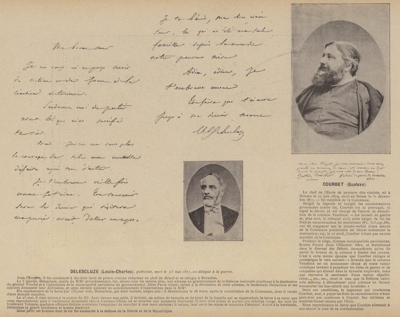 La Commune de Paris, Louis-Charles Delescluze, Gustave Courbet door French Photographer