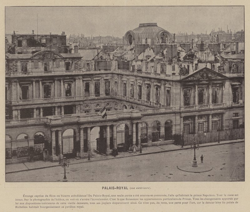 De Commune van Parijs, Palais-Royal, buitenaanzicht door French Photographer