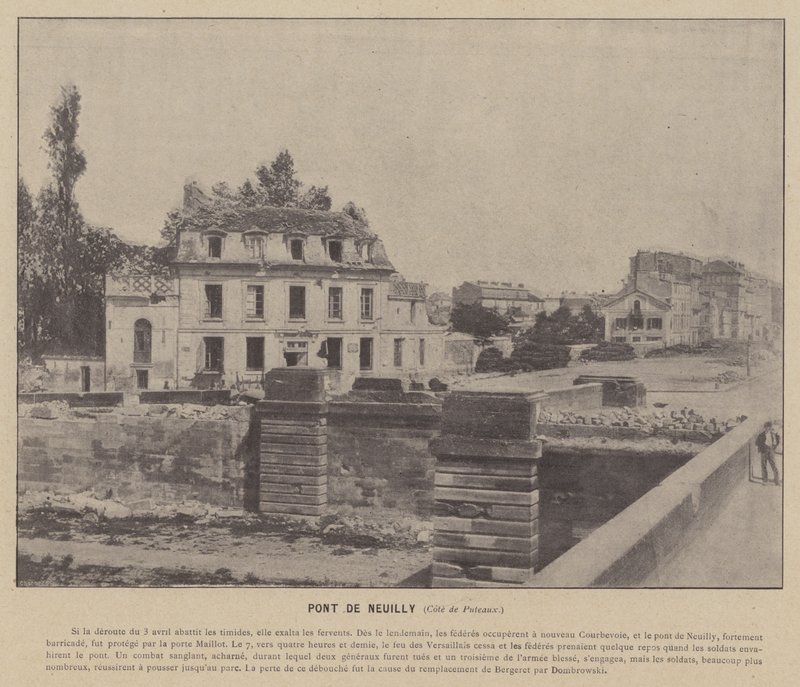 De Commune van Parijs, Pont De Neuilly, kant van Puteaux door French Photographer