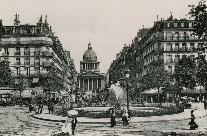 Soufflot Straat en het Pantheon door French Photographer