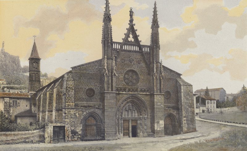 Le Puy, Kerk Saint-Laurent, Noordwestzijde door French Photographer