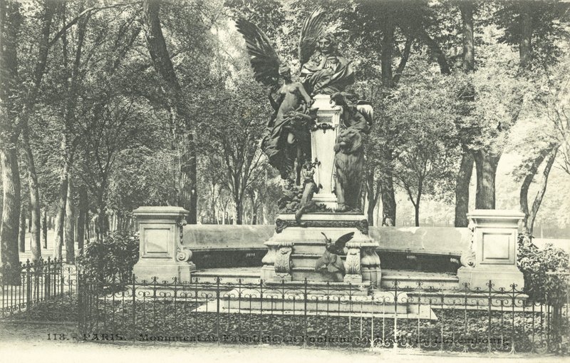 Monument van de fabelschrijver La Fontaine, Jardin du Luxembourg door French Photographer