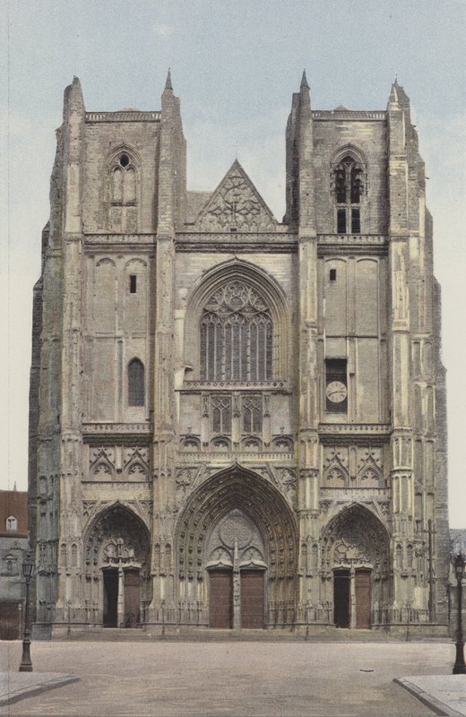 Nantes, Kathedraal, westgevel door French Photographer