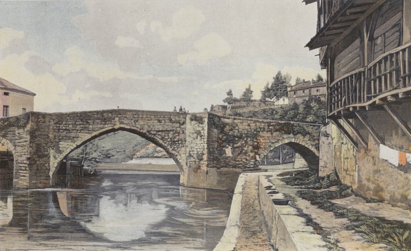 Nérac, Brug over de Baïse door French Photographer
