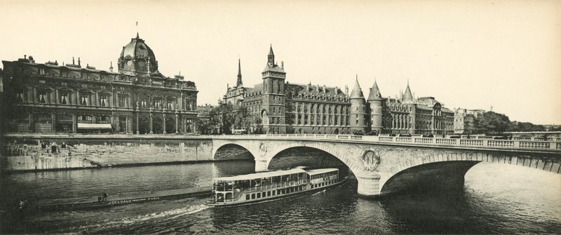 Parijs, De Conciergerie en de Handelsrechtbank door French Photographer
