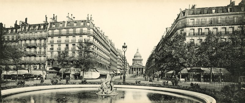 Parijs, Het Pantheon en de Soufflotstraat door French Photographer