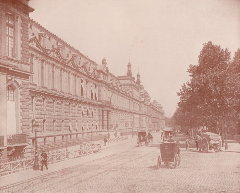 Parijs: Paleis van het Louvre en Tuilerieën, zuidzijde door French Photographer