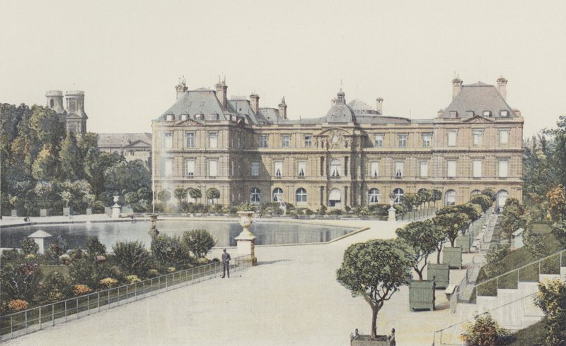 Parijs, paleis van Luxemburg, gevel aan de tuinen door French Photographer