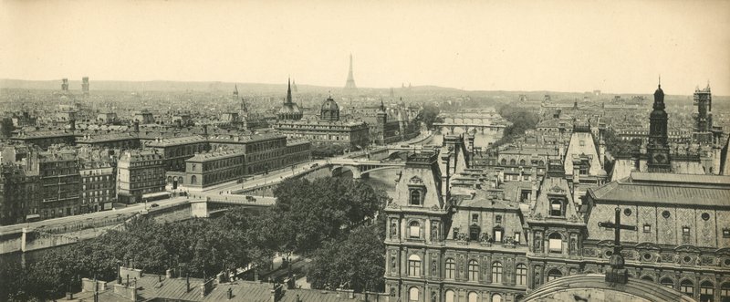 Parijs, Panorama van de Acht Bruggen door French Photographer