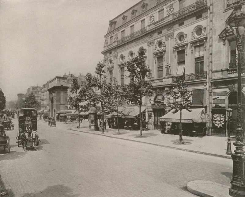 Parijs: Theater van de Renaissance en Porte St. Martin door French Photographer