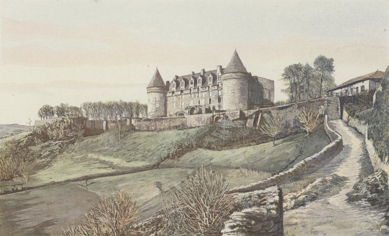Rochechouart, Kasteel, algemeen uitzicht, zuidoostelijk door French Photographer