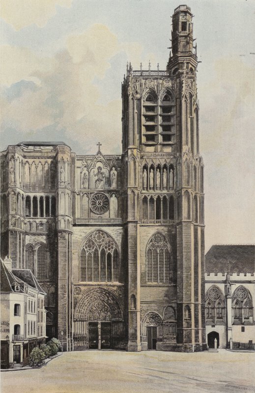 Sens, Kathedraal, Voorgevel W door French Photographer