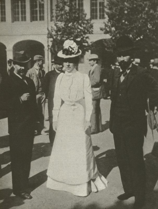 De dame in het wit, de Dreyfus-processen door French Photographer
