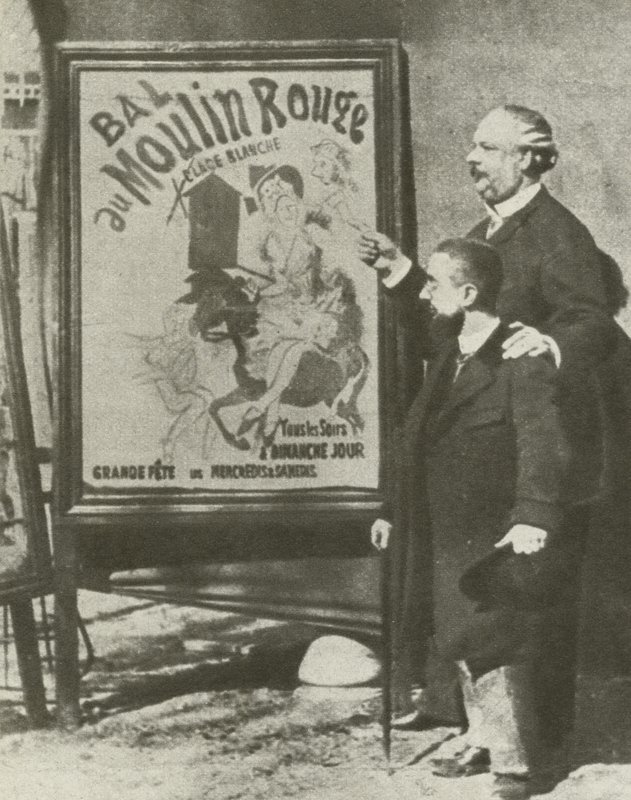Toulouse-Lautrec met een directeur van de Moulin Rouge, Parijs door French Photographer