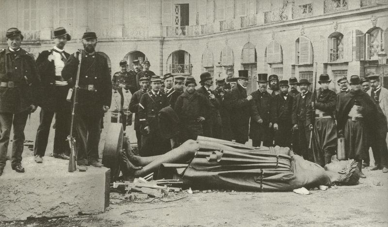 Vendome Zuil, na de afbraak op 16 mei 1871 door French Photographer