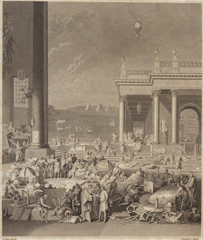 Een scène voor de Encyclopaedia Britannica door French School