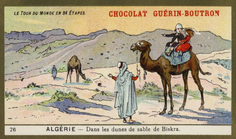 Tussen de zandduinen van Biskra, Algerije door French School