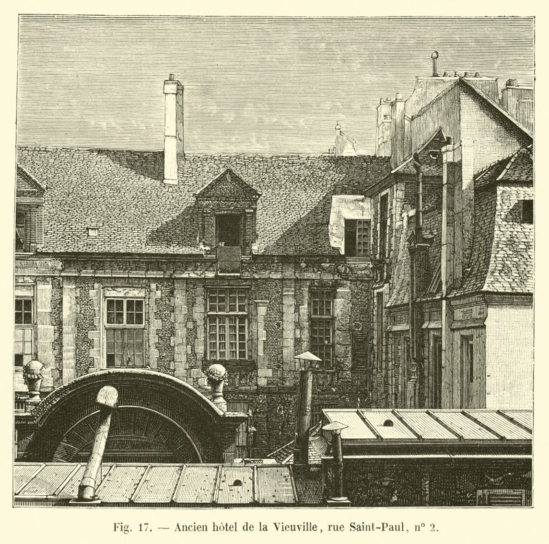Oud hotel de la Vieuville, rue Saint-Paul, nr. 2 door French School