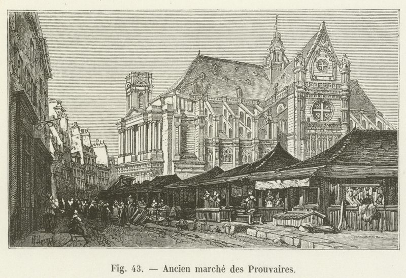 Oude markt van de Prouvaires door French School