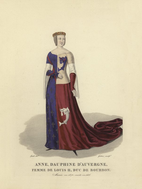 Anne van Auvergne, vrouw van Lodewijk II, Hertog van Bourbon door French School