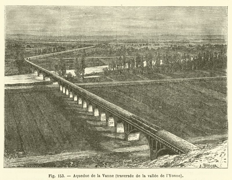 Aquaduct van de Vanne, oversteek van de Yonne vallei door French School