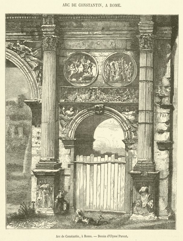 Arc de Constantin, Rome door French School