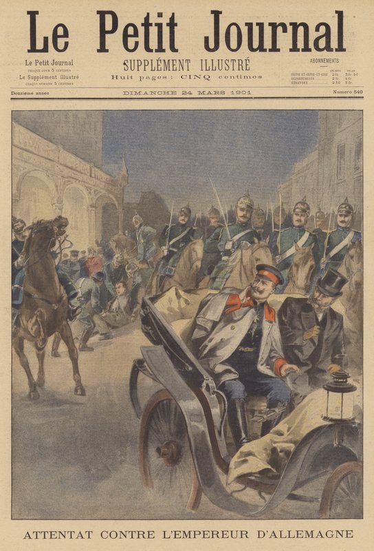 Moordaanslag op keizer Wilhelm II van Duitsland door French School