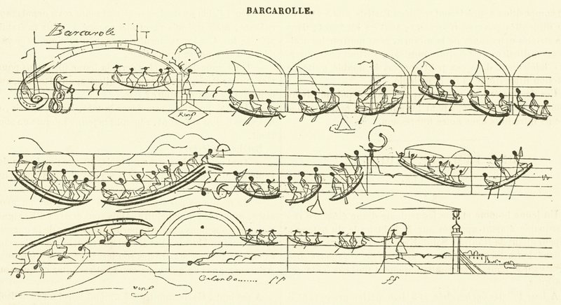 Barcarolle (gravure) door French School