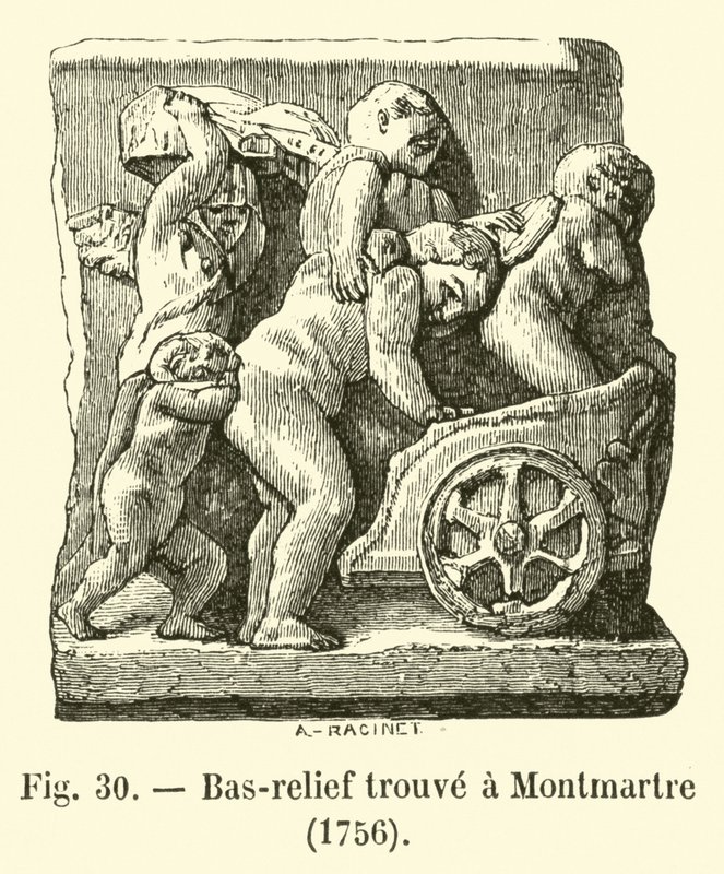 Bas-reliëf gevonden in Montmartre, 1756 door French School