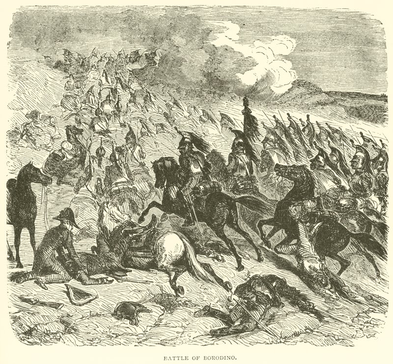 Slag bij Borodino door French School