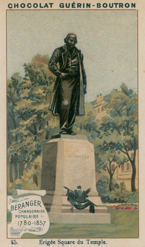 Béranger, Populaire Zanger, 1780-1857, Opgericht op Square du Temple door French School