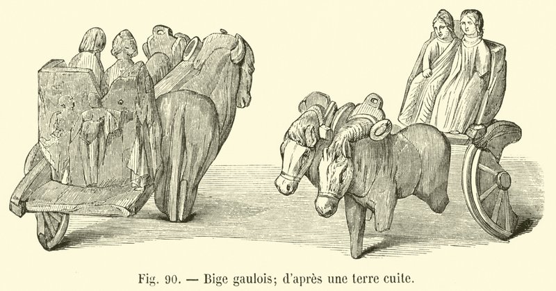 Gallische tweespan; naar een terracotta door French School