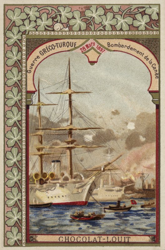 Bombardement van Chania, Kreta, Grieks-Turkse Oorlog, 28 maart 1897 door French School