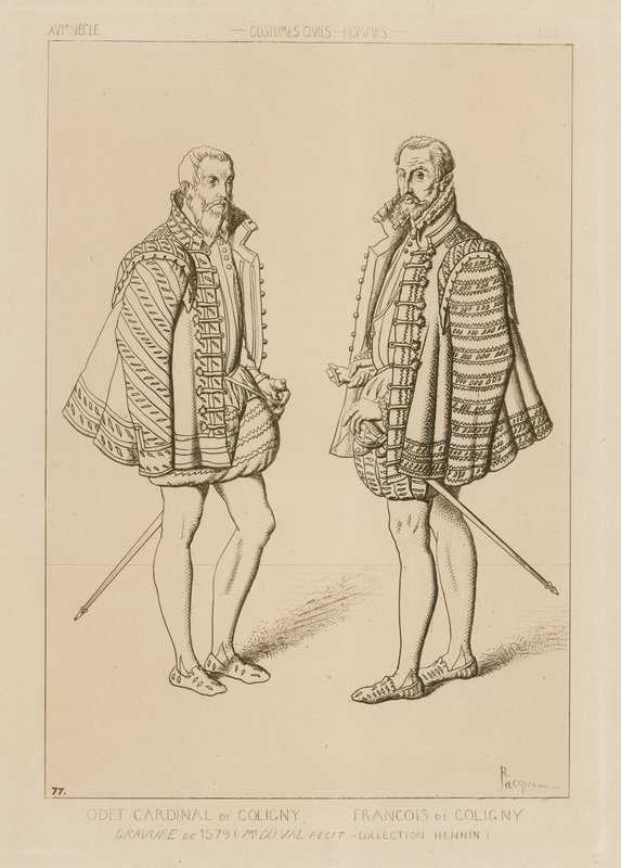 Kardinaal Odet de Coligny (1517-1571) en François de Coligny (1557-1591) door French School