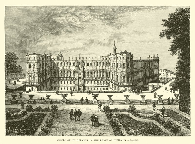Kasteel van St. Germain tijdens het bewind van Hendrik IV door French School