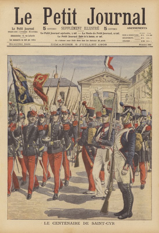 Eeuwfeest van de oprichting van de Franse militaire academie in Saint-Cyr, Parijs door French School
