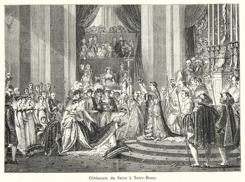 Ceremonie van de Kroning in de Notre-Dame door French School
