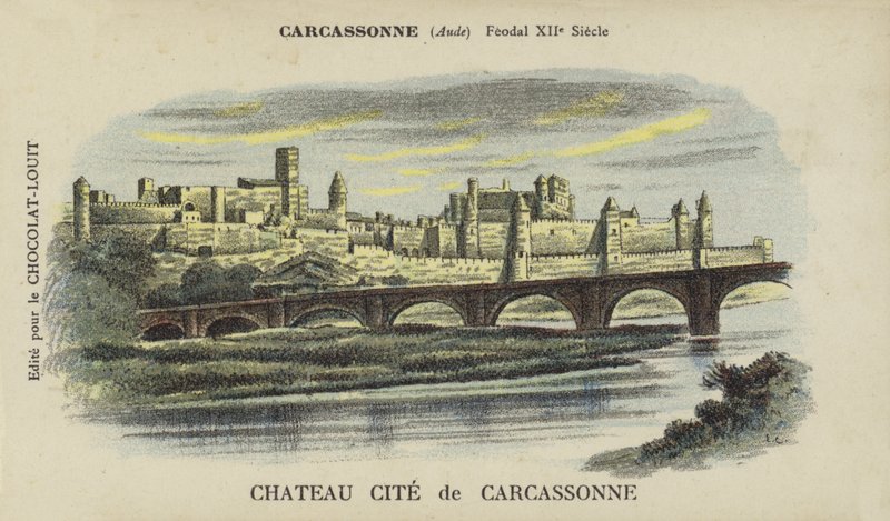 Kasteelstad Carcassonne, Carcassonne, Aude door French School