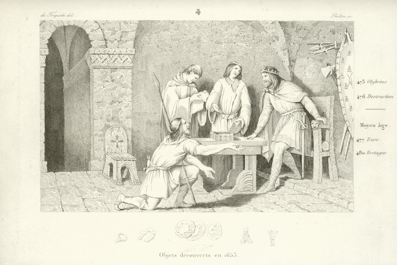 Childerik I, Merovingische koning van de Salische Franken door French School