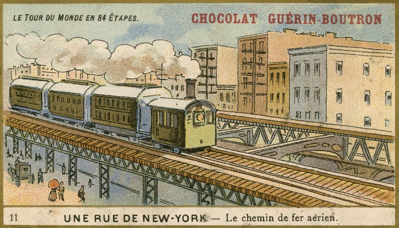 Chocolat Guérin-Boutron handelskaart door French School
