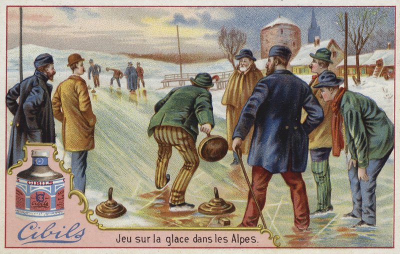 Cibils-kaart met curling door French School