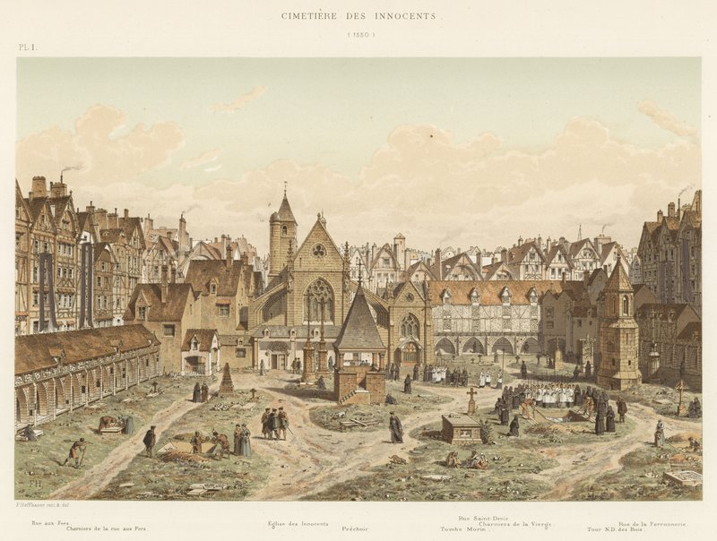 Cimetière des Innocents, 1550 door French School