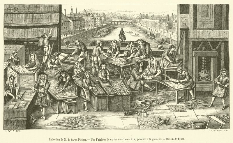 Collectie van baron Pichon, Een kaartenfabriek onder Lodewijk XIV door French School