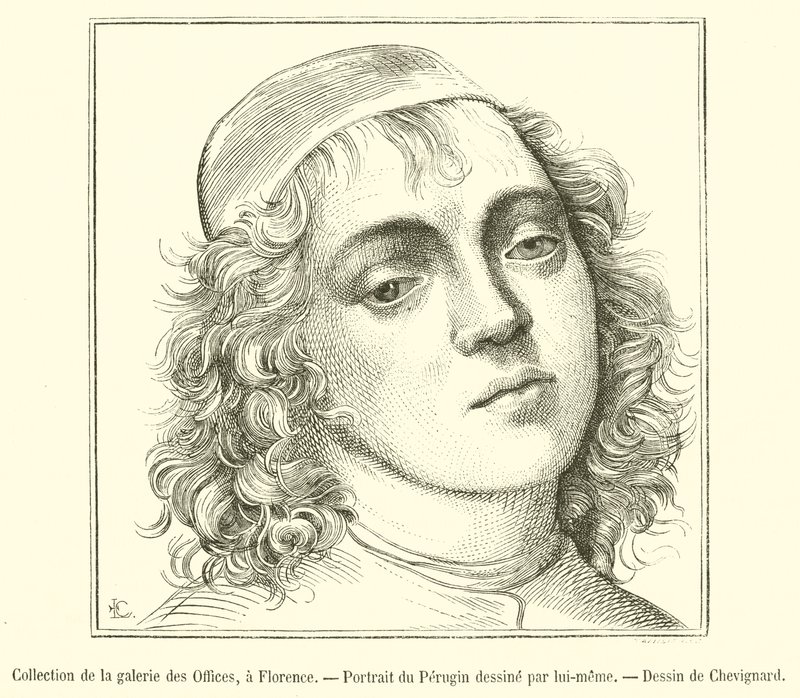 Collectie van de Galerie des Offices, Florence, Portret van Perugin door French School