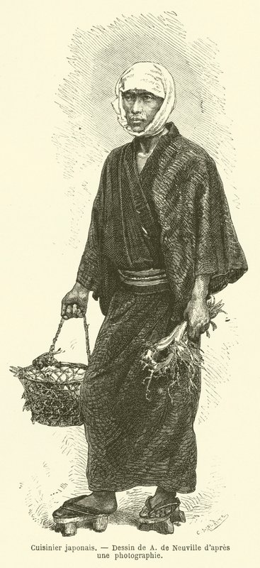 Japanse kok (gravure) door French School