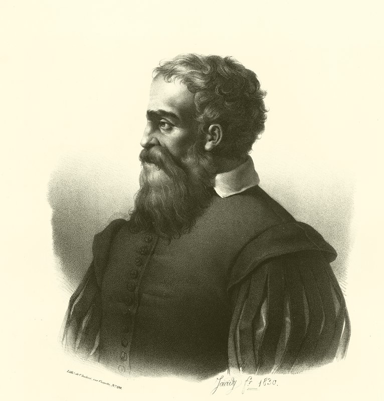 Daniele da Volterra, portret (gravure) door French School