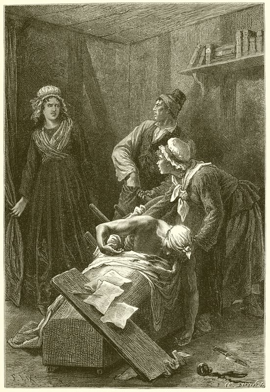 Dood van Marat door French School