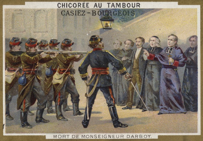 De dood van Monseigneur Darboy, aartsbisschop van Parijs, 1871 door French School